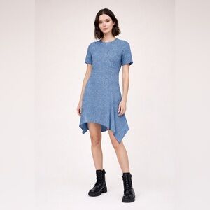 Opening Ceremony Y2K Rock Handkerchief Mini Dress Peony Blue - Size Small - NWT